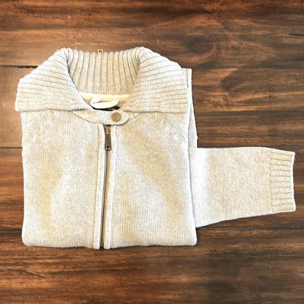 Tommy Hilfiger gray Cardigan Sweater with Sailor Collar  size medium
